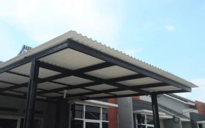 Penggunaan Atap Spandek dan Besi Hollow untuk Kanopi